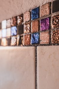Mosaik mit Glitzerfuge